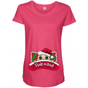 Baby Santa Pillow Christmas Maternity DT T-Shirt