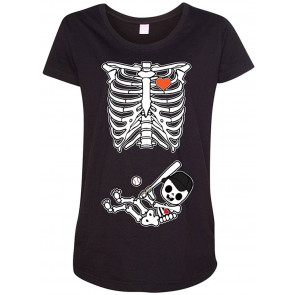 Baby Skeleton Baseball Maternity DT T-Shirt