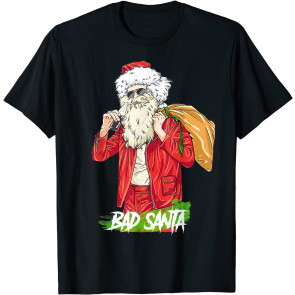 Bad Santa Claus With Wine T-Shirt