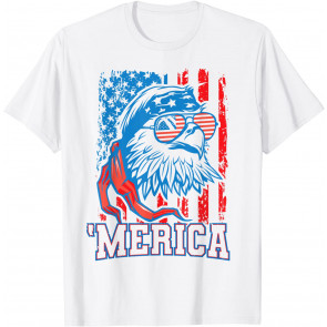 Bald Eagle American Flag Patriotic USA 4th Of July T-Shirt