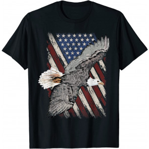 Bald Eagle I American Flag I Bird Of Prey I Patriotic T-Shirt
