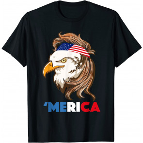 Bald Eagle Mullet 4th Of July Gifts American Flag Merica USA T-Shirt
