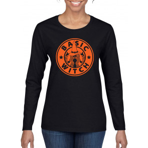 Basic Witch Coffee Orange Halloween T-Shirt