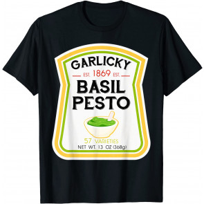 Basil Pesto Bottle Label Halloween 2021 Couples Costume T-Shirt