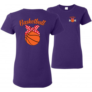 Basketball Mom Cute Sports Little League Gift Sports Front And Back T-Shirt