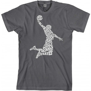 Basketball Player Typography T-Shirt