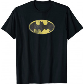 Batman Retro Bat Logo Distressed T-Shirt
