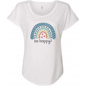 Be Happy Boho Rainbow Happiness  T-Shirt