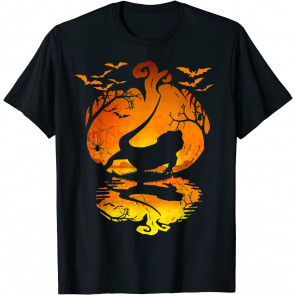 Bearded Dragon Silhouette Pumpkin Halloween Autumn Season T-Shirt