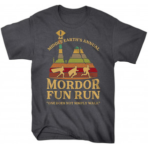 BEARSA Mordor Fun Run Middle Earth's Annual One Does Not Simply Walk Graphic T-Shirt