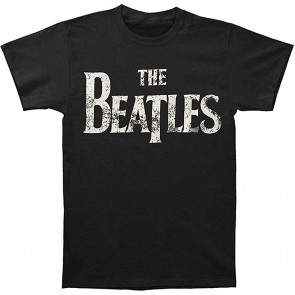 Beatles Men's Distressed Logo Slim Fit T-Shirt