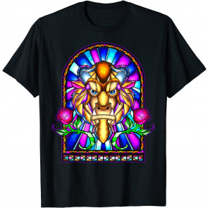 Beauty And The Beast Stained Glass Window T-Shirt