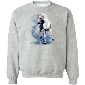 Beauty And The SEA - Horses Beach Freedom - Fleece Sweat T-Shirt