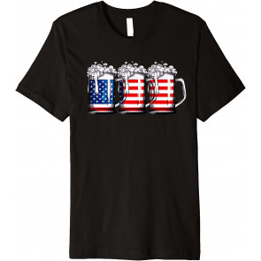 Beer American Flag T-Shirt
