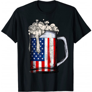 Beer American Flag T-Shirt