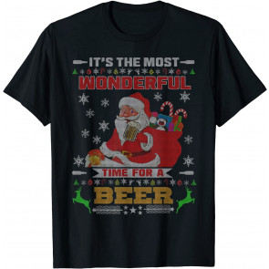 Beer Drinking Santa Gear For Adults T-Shirt