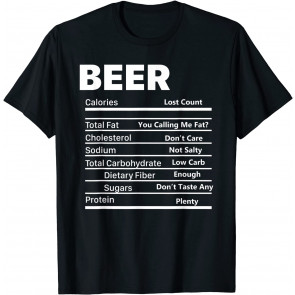 Beer Nutrition Label T-Shirt