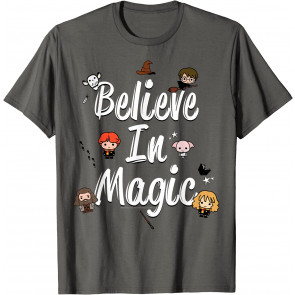Believe In Magic Cute Cartoon Text T-Shirt