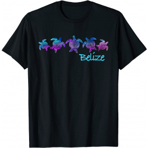 Belize Beach Design / Tribal Turtle Gift T-Shirt