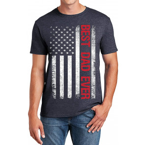 Best Dad Ever American Flag T-Shirt