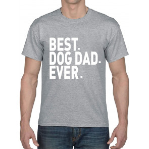 Best Dog Dad Ever Letter Print T-Shirt