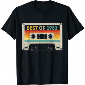 Best Of 1983 39th Birthday Retro Gift Cassette Tape Vintage T-Shirt