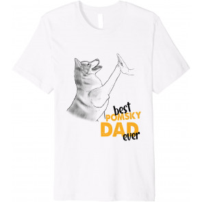 Best Pomsky Dad Ever Dog Pomsky Dad Pomsky T-Shirt