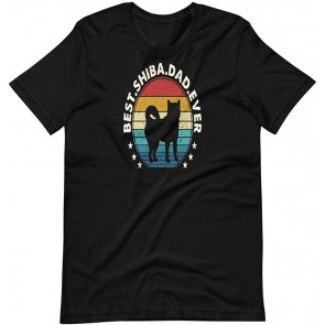 Best Shiba Dad Ever Costume Vintage Dog Lover Gift For Men Women 200414 S Black T T-Shirt