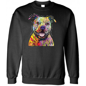 Beware Of Pit Bulls - Dean Russo Dog - Fleece Sweat T-Shirt