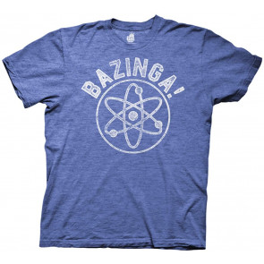 Big Bang Theory Bazinga Collegiate With Linear Atom T-Shirt