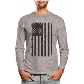 Big Black American Flag Vintage USA Flag 4th Of July T-Shirt