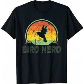 Bird Nerd Retro Vintage Distressed Bird Watcher Watching T-Shirt