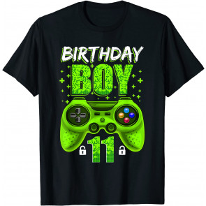 Birthday Boy 11 Video Game 11 Year Old Level 11 Unlocked T-Shirt
