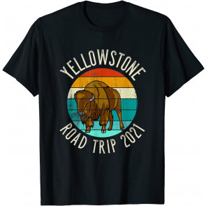 Bison YELLOWSTONE Road Trip 2021 T-Shirt