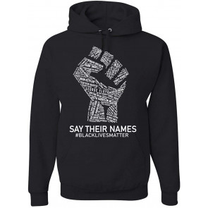 Black Lives Matter Say Their Names BLM Victims Freedom Fist T-Shirt