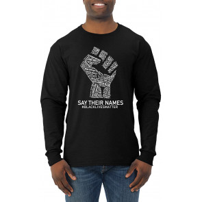 Black Lives Matter Say Their Names BLM Victims Freedom Fist T-Shirt