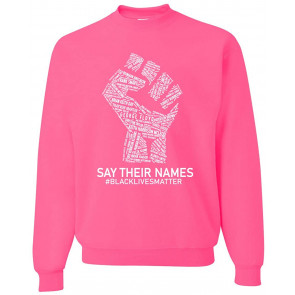 Black Lives Matter Say Their Names BLM Victims Freedom Fist T-Shirt