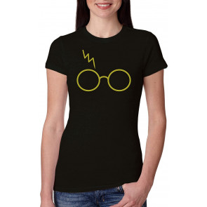 Black Wizard Glasses And Lightning Scar Pop Culture T-Shirt