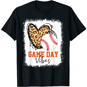 Bleached Basketball Game Day Vibes Basketball Mom Game Day T-Shirt