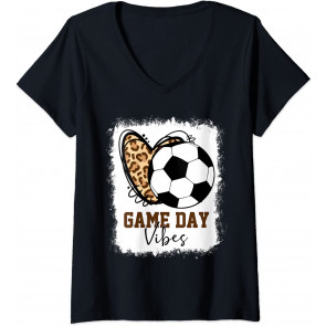Bleached Soccer Game Day Vibes Soccer Mom Game Day Season T-Shirt