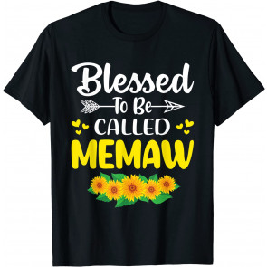 Blessed To Be Called Memaw Sunflowers Thanksgiving Christmas T-Shirt