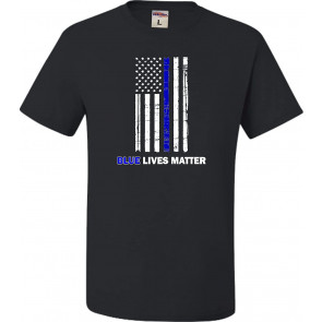 Blue Lives Matter Thin Blue Line Support Police T-Shirt