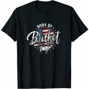Body By Brisket USA Flag Patriotic Barbeque 4th Of July T-Shirt