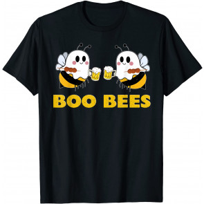 Boo Bee Couples Drinking Beer Love Halloween Beer Lover T-Shirt