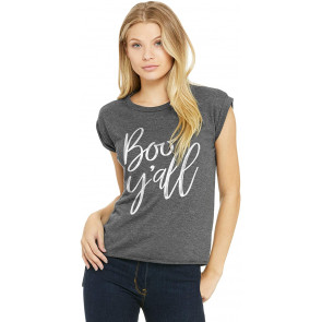Boo Yall Flowy Muscle Halloween Costume T-Shirt