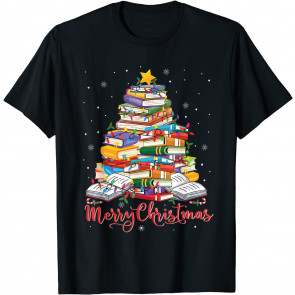 Books Christmas Tree Light T-Shirt