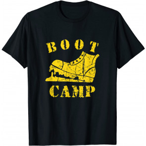 Boot Camp Military Bootcamp Fitness Workout Distressed T-Shirt