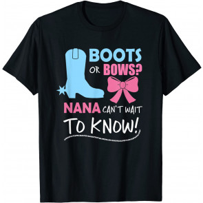 Boots Or Bows Gender Reveal  T-Shirt