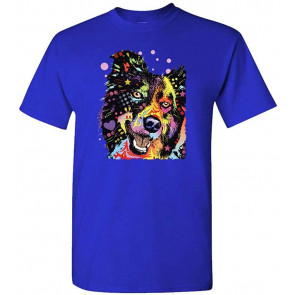 Border Collie - Dean Russo Dog Modern Art - T-Shirt