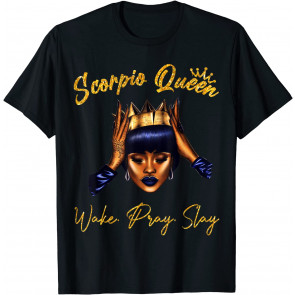 Born In October 23 To November 22 Birthday Scorpio Girl Afro T-Shirt